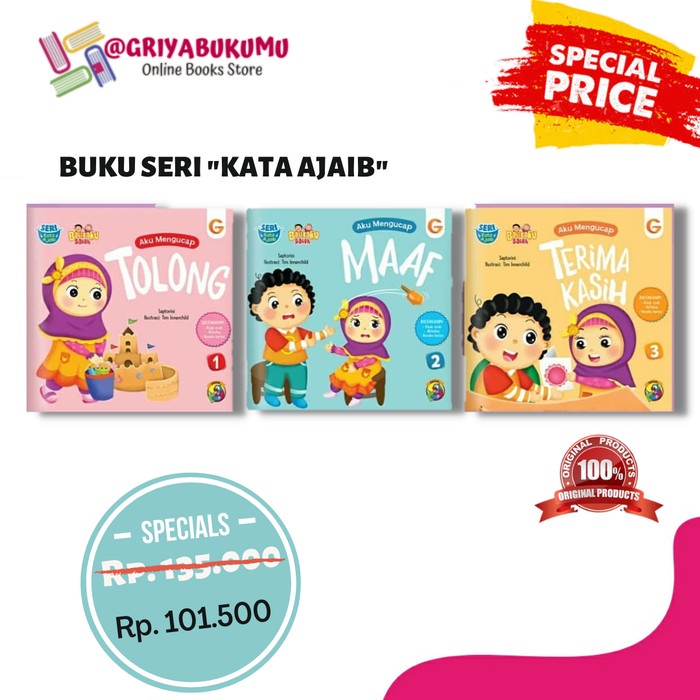 

Murah!! SERI 3 TIGA KATA AJAIB MAAF TOLONG TERIMAKASIH - BUKU ANAK