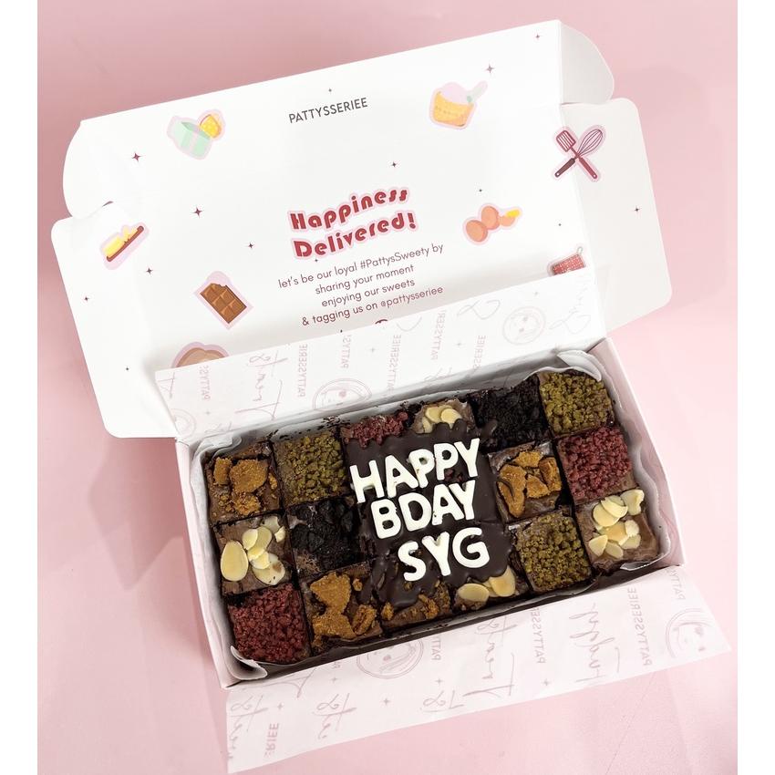 

X Bites Letter Fudgy Brownies 20X10Cm Pattysseriee