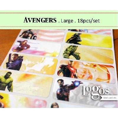 

TERLARIS Avengers LARGE Sticker Label nama waterproof captain america hulk thor