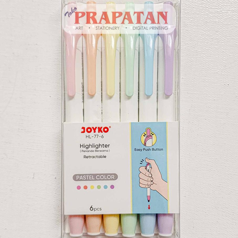 

Joyko Hl-77-6 Highlighter Pastel Set 6C | Anda Warna