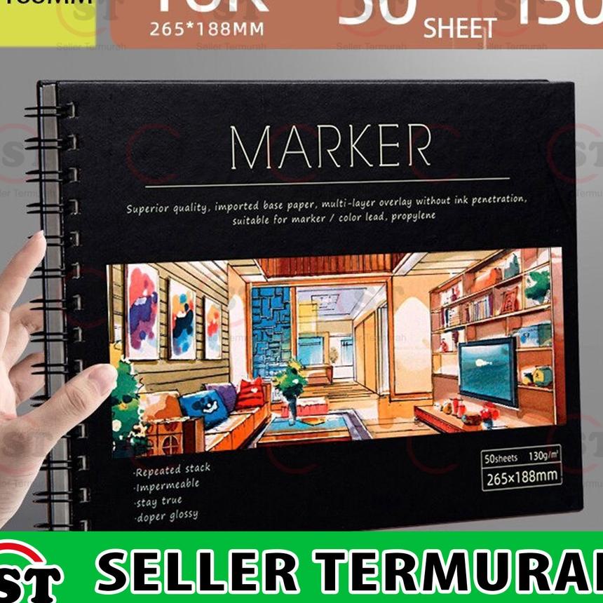 

Marker Pad 50 Sheets 130G Professional No Etration R Sketchbook