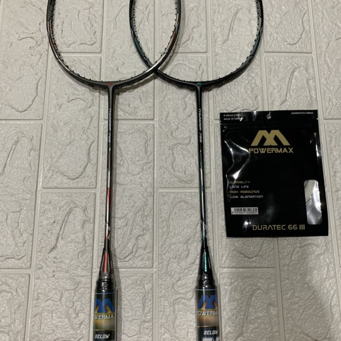 Terlaris Raket Badminton Power Max Thunder 788 Grip 6U Kuat 33 Lbs Original Gratis Ongkir