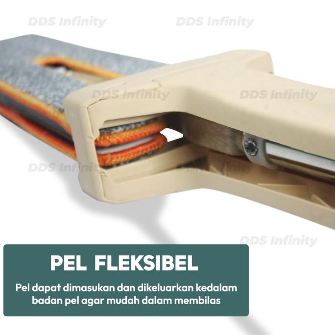 Alat Pel Lantai Tongkat Pel Lantai Sided Flat Mop Serbaguna