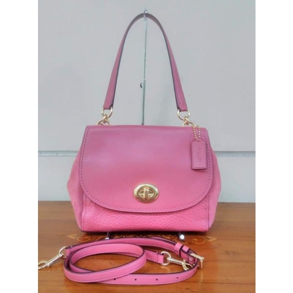 Sale Coach mxd leather faye carryall rouge