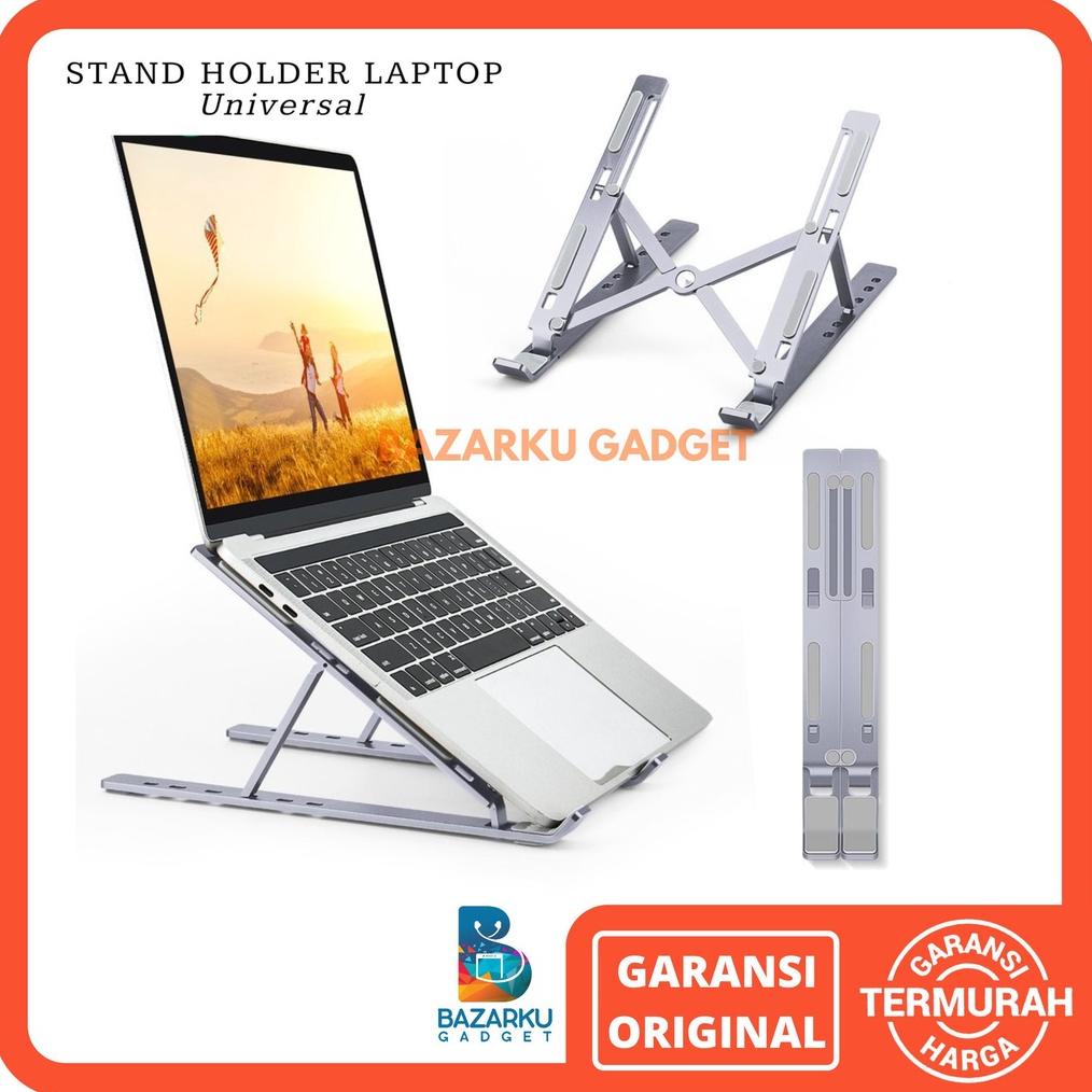 TERLARIS Stand Laptop Aluminium Stand Holder Laptop Stand Holder Ipad Stand Holder Tablet Stand Laptop Portable TERMURAH