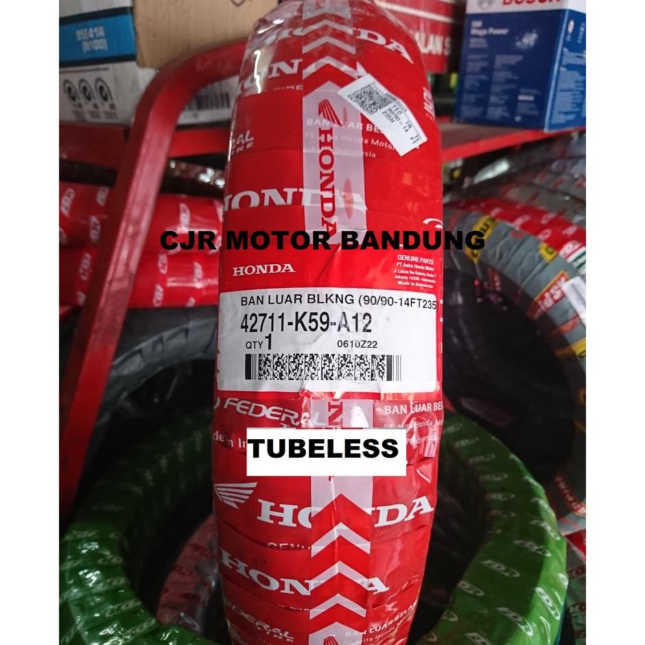 Ban Tubles Federal Honda Ahm 90/90 Ring 14 Ban Belakang Motor Beat Vario