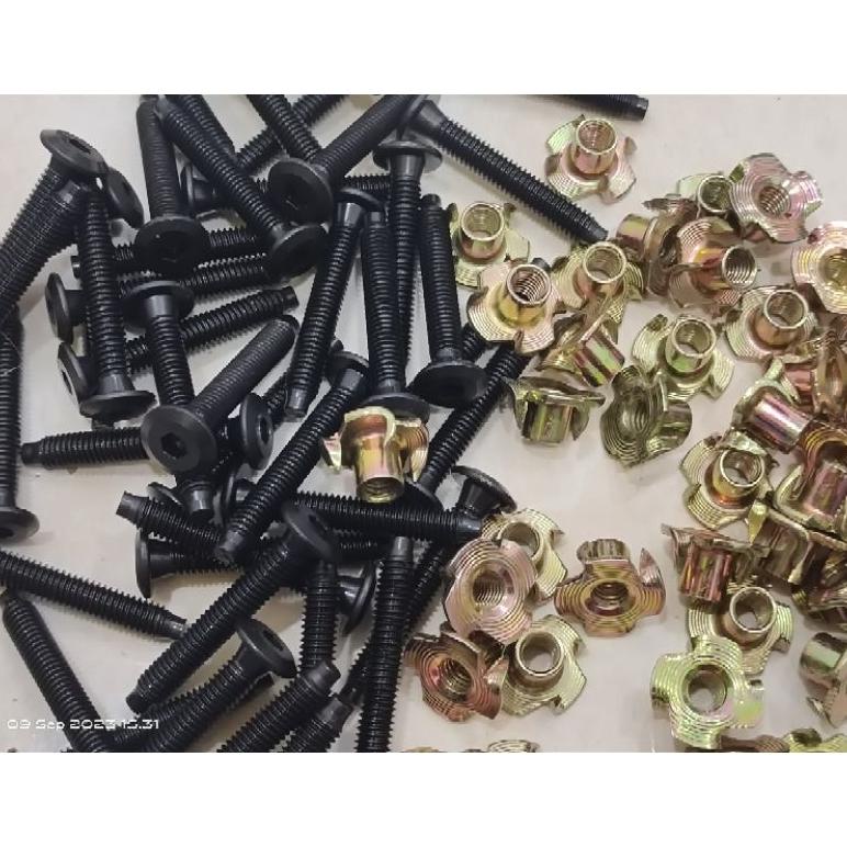 Flash Sale 50Pcs Baut Speaker M6 4Cm Baut Jcbc 4Cm Full Drat Komplit Mur Cakar M6 Cod