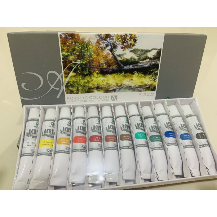 

CAT ACRYLIC MARIES 12WARNA *12ML / CAT AKRILIK MARIES ORI DAN MURAH ORIGINAL TERBARU