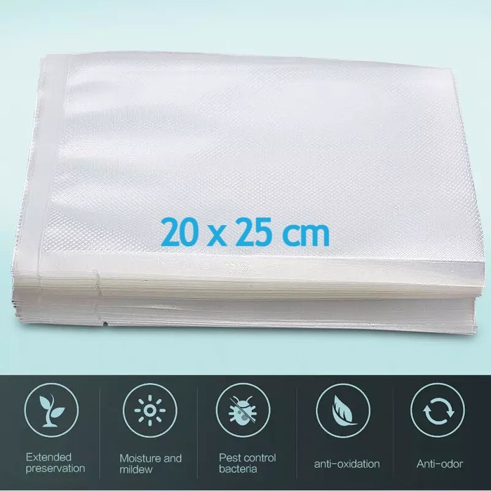 Plastik Sealer Vacum Makanan Emboss 20cm x 25cm