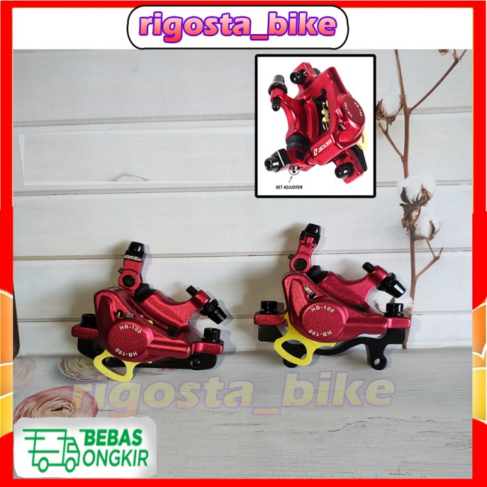 Caliper Kaliper Rem Hidrolik Zoom XTech HB100 Sepasang Depan Belakang