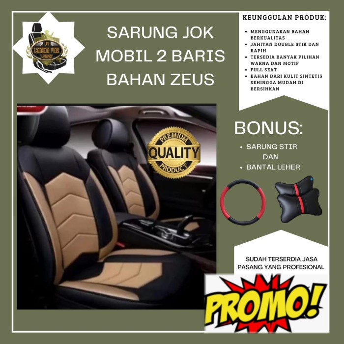 sarung jok mobil Brio jazz Yaris Civic Raize Etios bahan Zeus premium