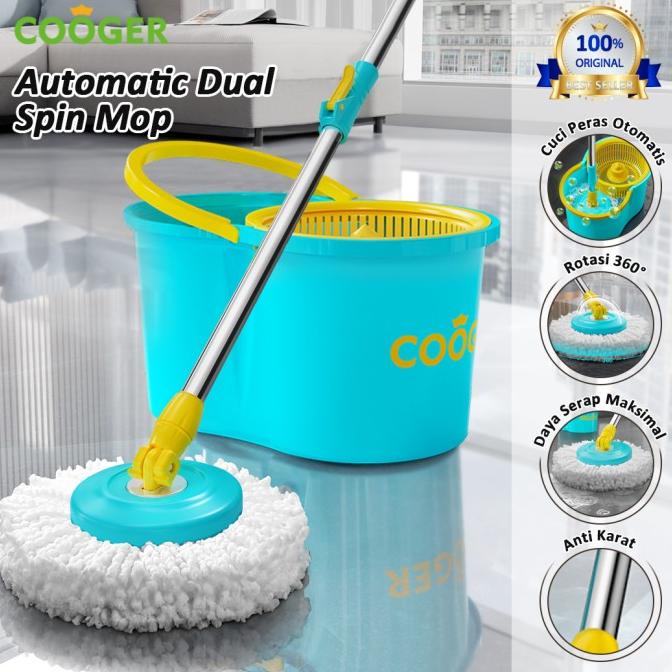 COOGER Alat Pel Spin Super Mop // Spin Mop Cooger