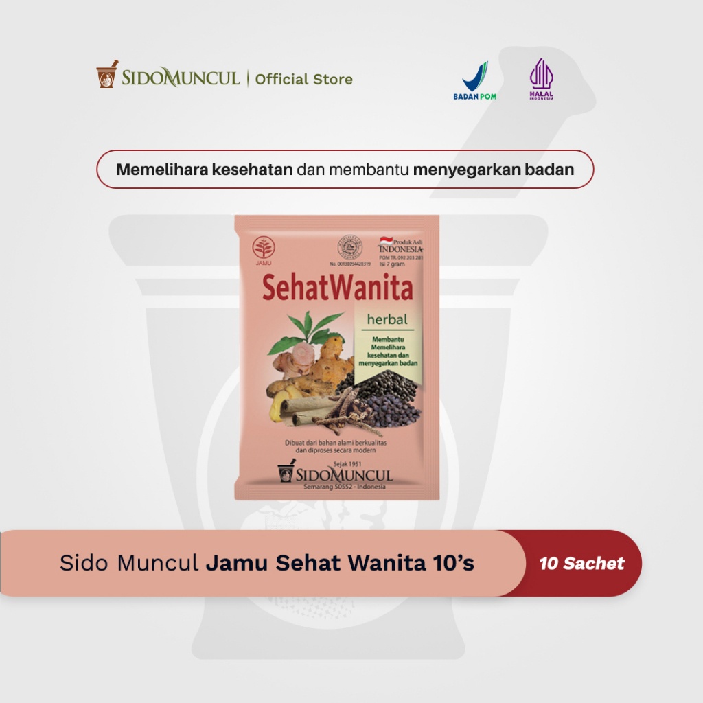 

Sido Muncul Jamu Sehat Wanita 10's - Menyegarkan Badan
