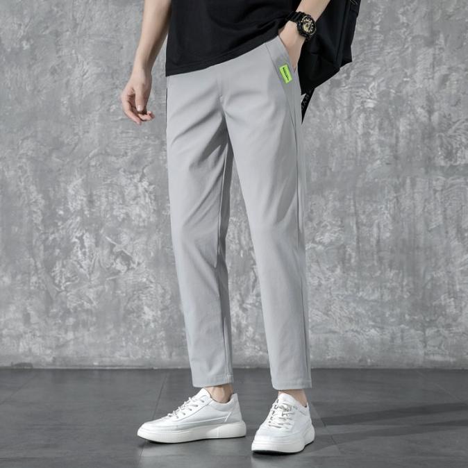 Celana Pria Kain Stretch Empat Sisi Celana Panjang Pria Casual Elastis