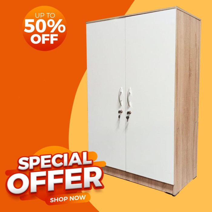 LEMARI 2 PINTU ANAK MODERN MINIMALIS