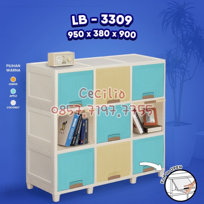 [NAPOLLY] LEMARI PAKAIAN PLASTIK LACI LOCKER BOX 2 SUSUN 3 SUSUN