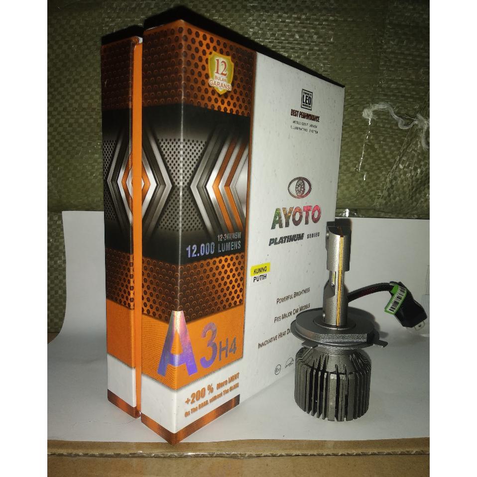 Lampu Led Mobil Motor Headlamp Headlight Ayoto A1 H4 35 Watt A3 H4 45 Watt