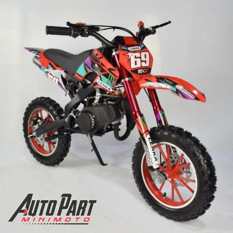 Motor Mini Trail LENKA MC69 Trail Mini 50cc 2T Mesin Tarik