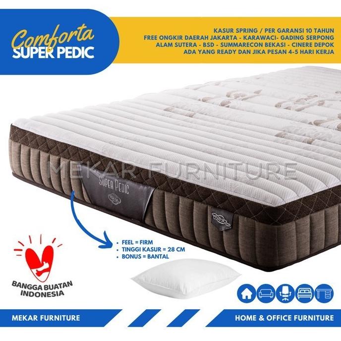 Kasur Spring Bed COMFORTA Super Pedic - 180 X 200