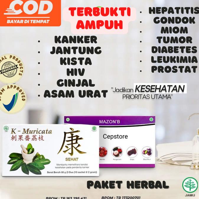 

Obat Herbal MAZON B dan K Muricata Original Herbal Penurun Kolesterol