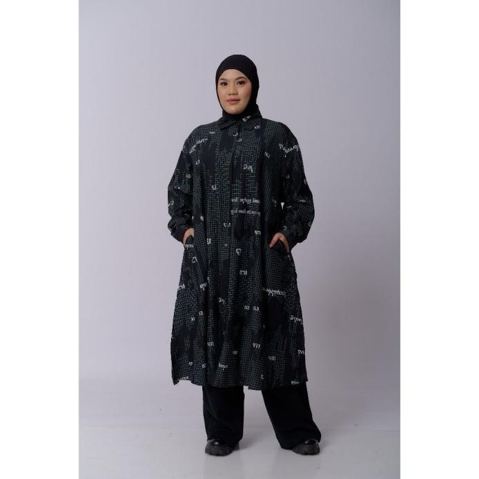 Best Seller Zm Zaskia Mecca - Heyza Midi Dress Plus Size - Aksara Nusantara - Jawa