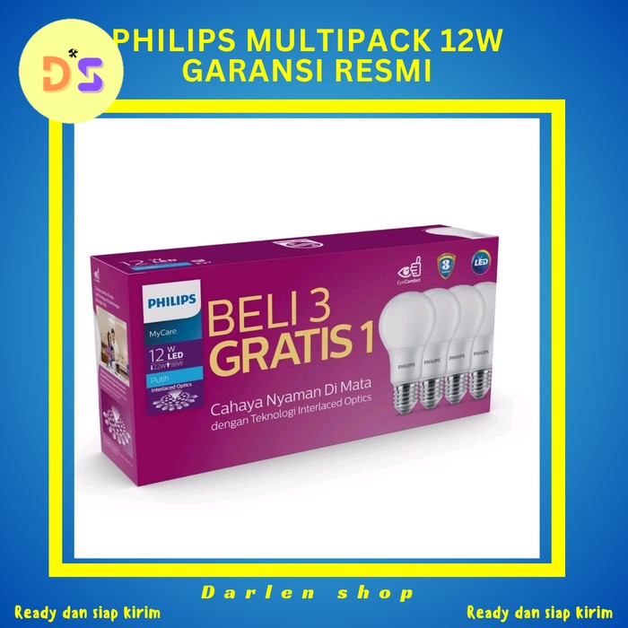 Lampu Led Philips Multipack 12Watt