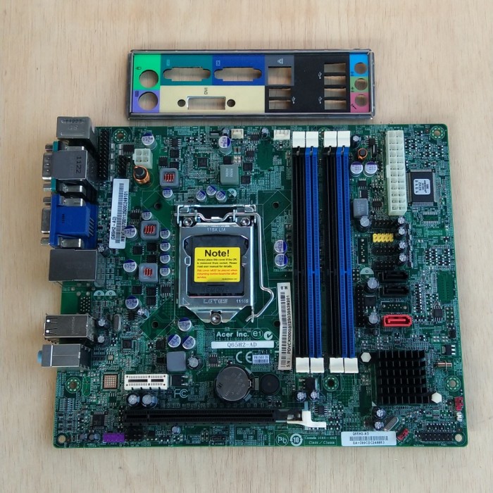 MOBO/MOTHERBOAD ACER Q65H2-AD LGA 1155 4 SLOT RAM DDR3