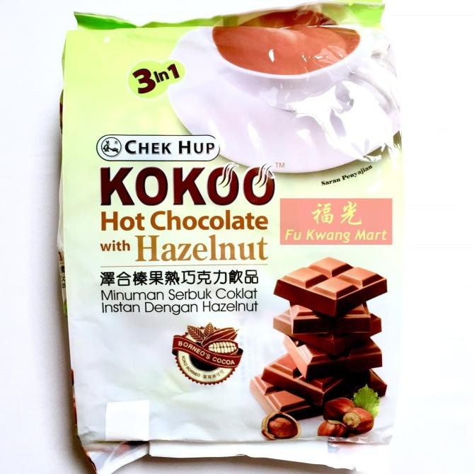 

] Minuman Cokelat Instan Hot Chocolate With Hazelnut Chek Hup Kokoo