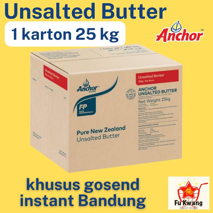 

cusss order] Anchor Unsalted Butter 1 karton 25 kg / Butter Anchor / Mentega Tawar