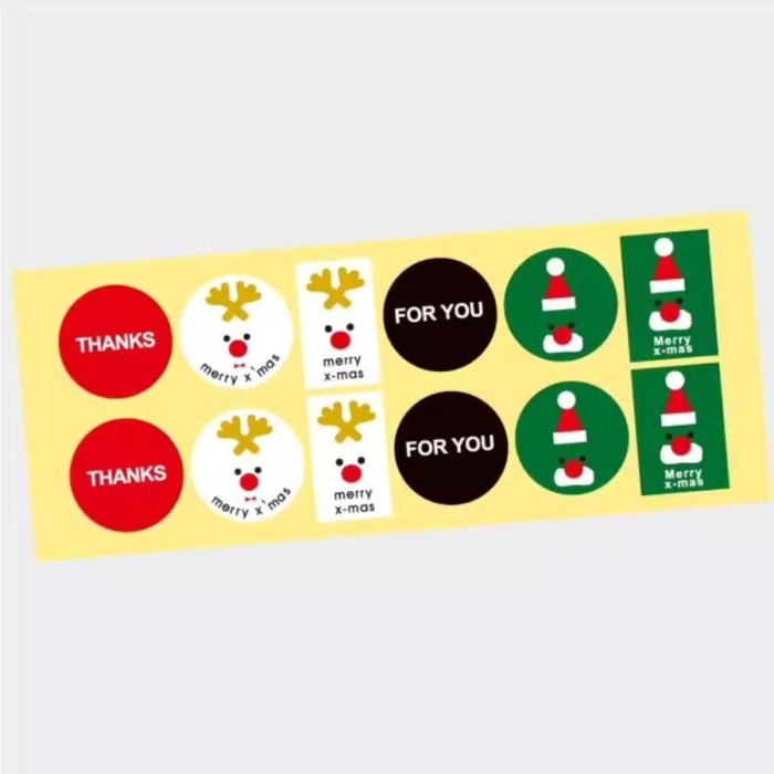

langsung order saja] DY STICKER NATAL CHRISTMAS MIX THANK YOU /FOR YOU STN-07