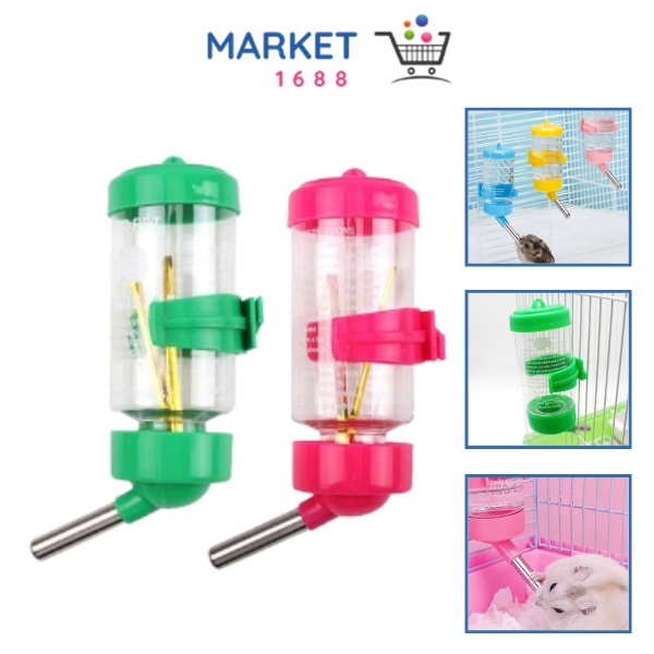 Market1688 Botol minum Hewan 80 ml tempat Minum Gantung Hamster dan Kelinci Tempat Minum otomatis Bo