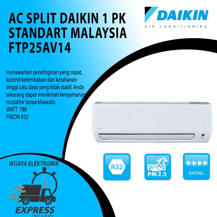 Ac Split Daikin Standart Malaysia 1Pk Ftp25Av14 / Daikin Ftp25 Ready