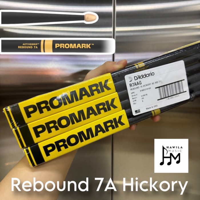 PROMO STICK DRUM STICK PROMARK R7AAG REBOUND 7A HICKORY AG WD TIP #ORIGINAL