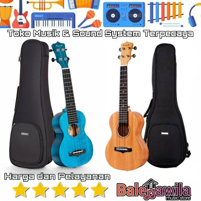 PROMO PREMIUM UKULELE ENYA EUS 25D 21INCH SOPRAN SOLID MAHOGANY WITH BAG #ORIGINAL