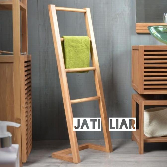 Rak handuk kayu / ladder hanger kayu