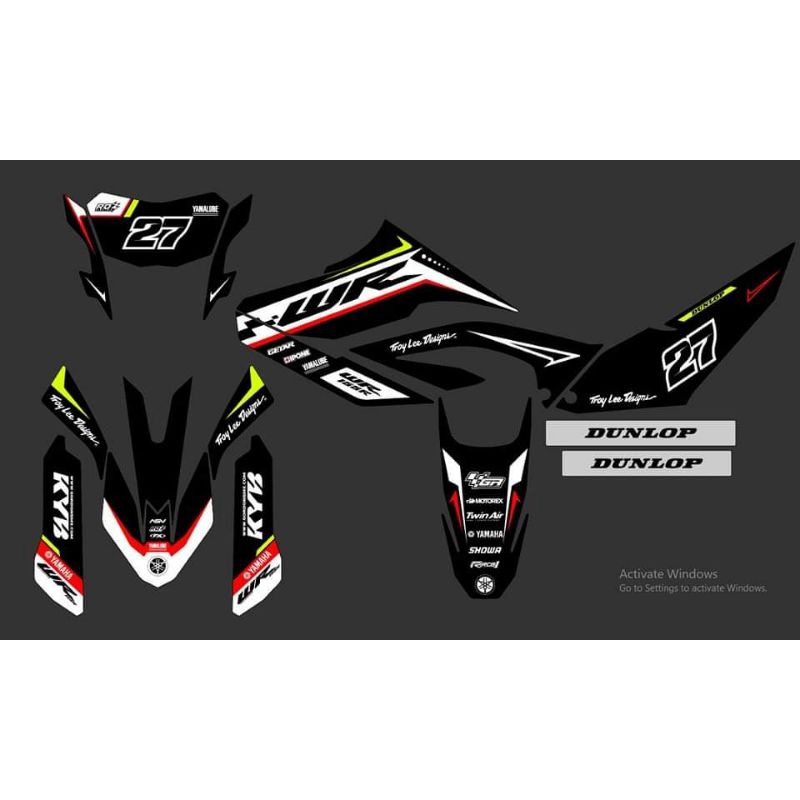 DECAL CUSTOME YAMAHA WR155R HITAM LIMITED DECALS
