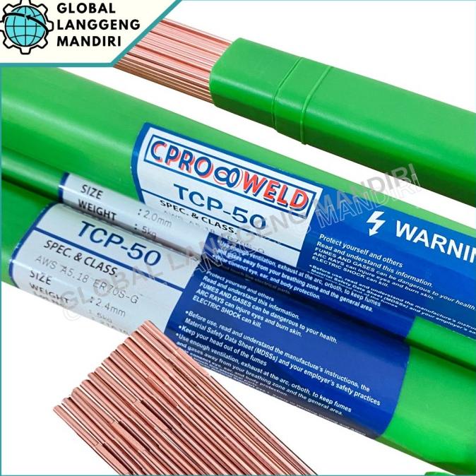 Kawat Las Argon TIG BESI TGS50 2.4 mm (1PAK) FAMILIARC ER 70 TGS 50