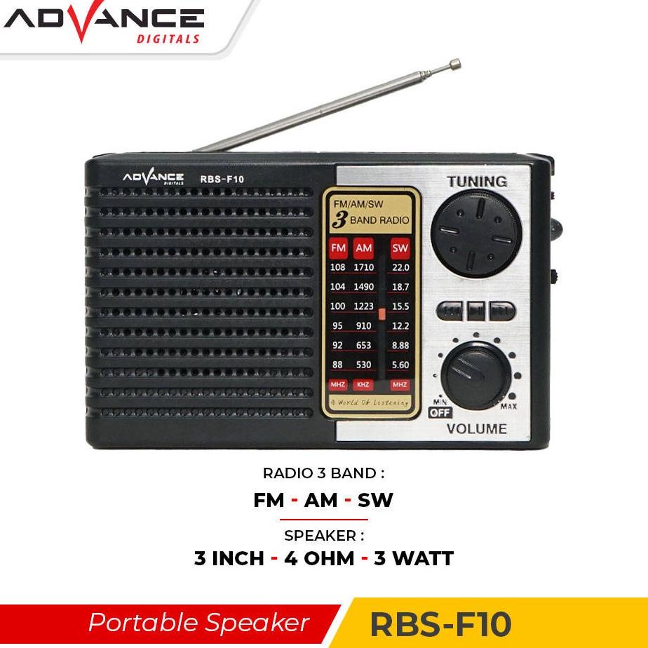 Ready+Bisa Cod Speaker Radio Lampu Senter Led Radio Fm Support 3 Band ,Fm, Am, Sw F10