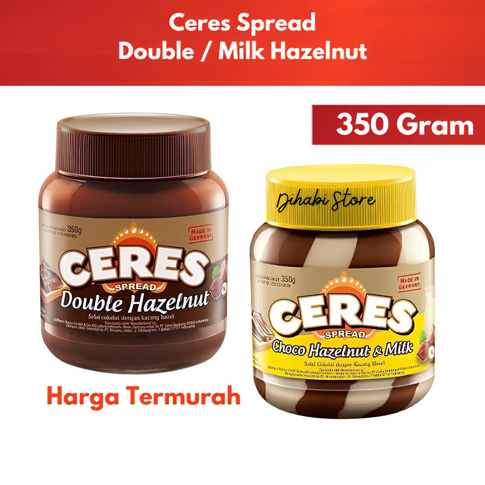 

Ready Ceres Spread Hazelnut Spread 350 Gram Selai Double Hazelnut / Milk Hazelnut