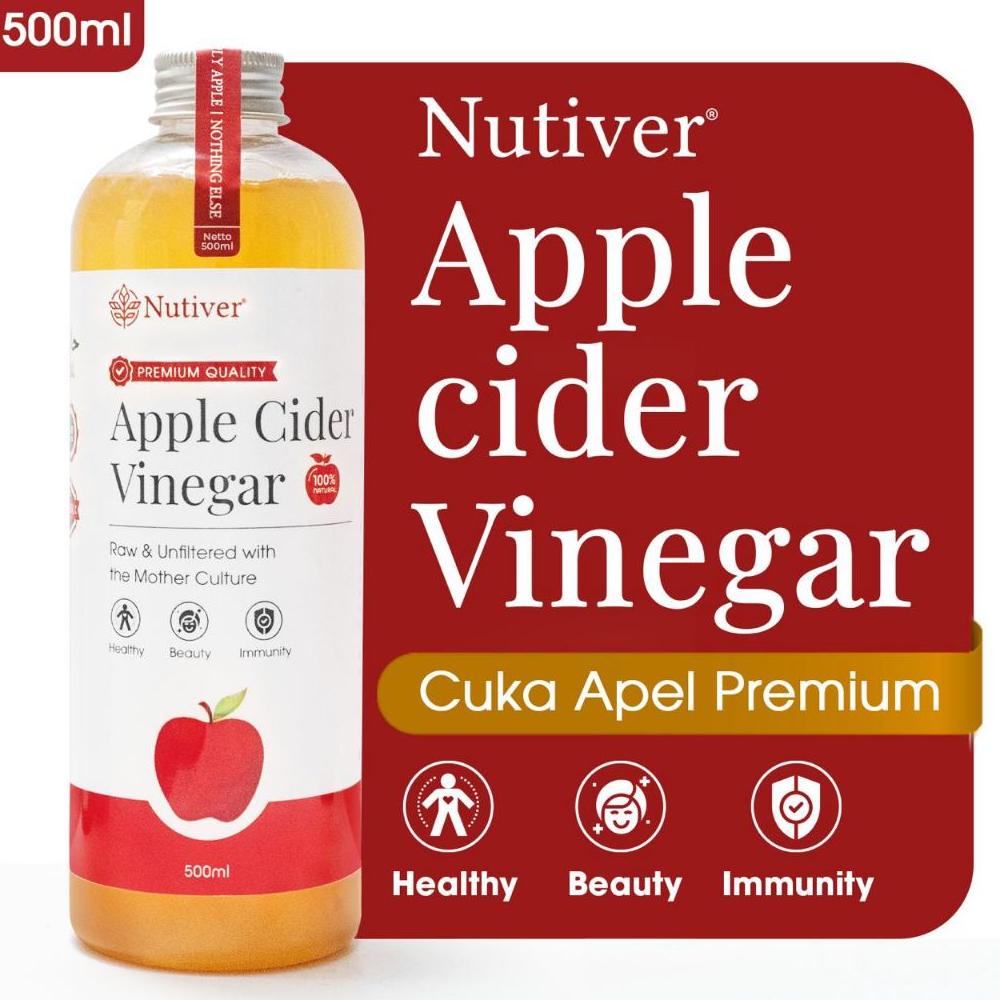 

Ready Cuka Apel Organik With The Mother Nutiver 500ml / Apple Cider Vinegar / Minuman Diet dan Kesehatan