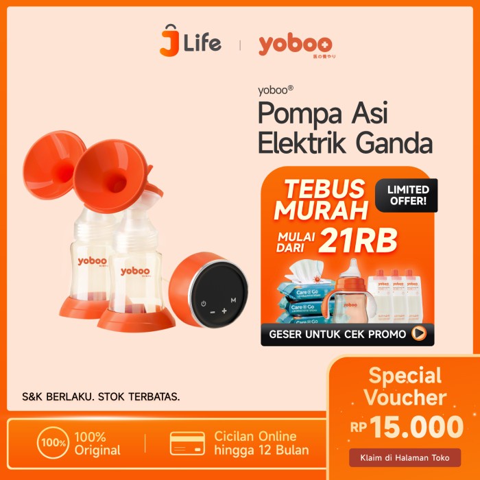 Jlife - Yoboo Alat Pompa Asi Elektrik Otomatis GANDA