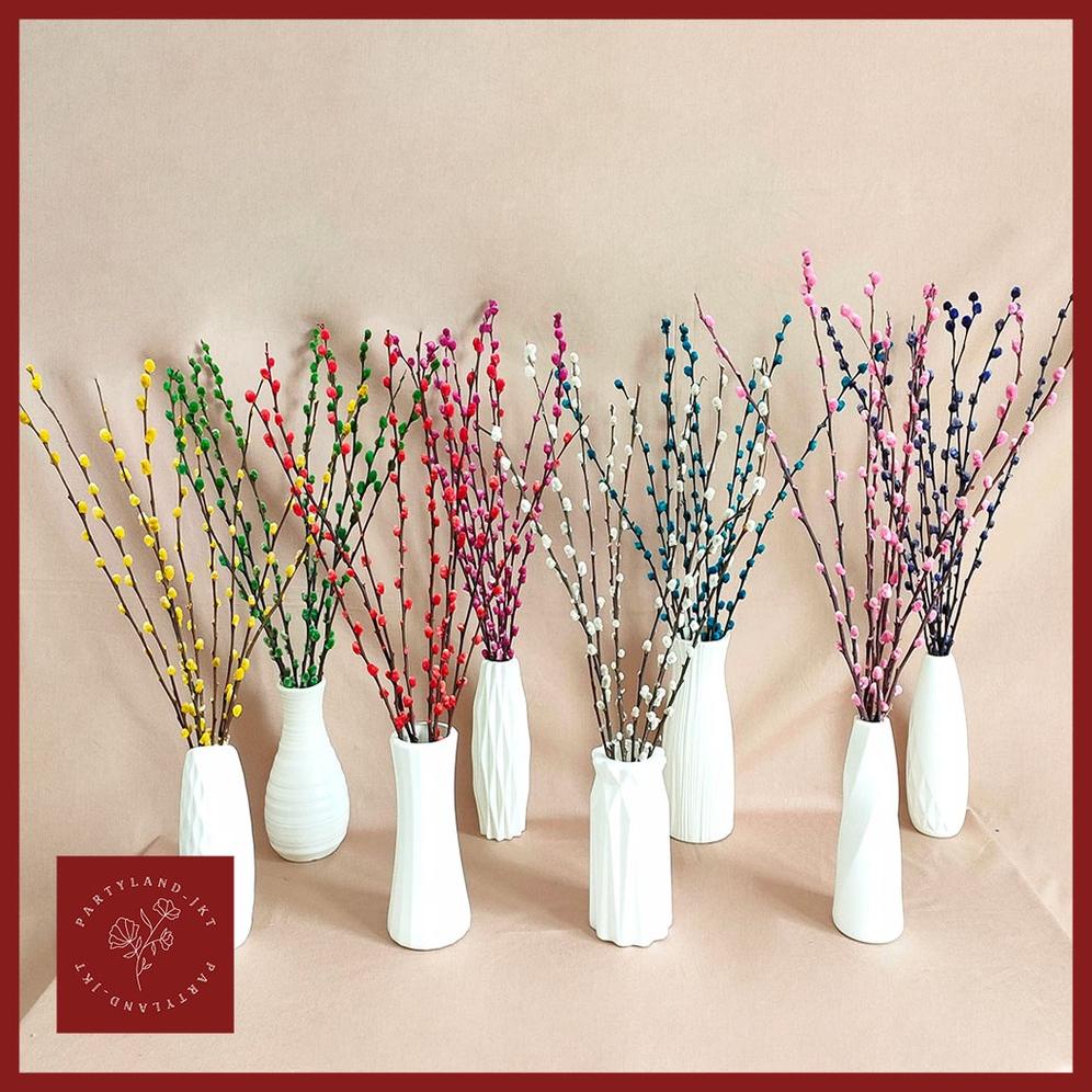 (9pcs) Dried Pussy Willow 2023 Bunga Imlek Dekorasi Chinese New Year Decoration CNY Bunga Kering Bun