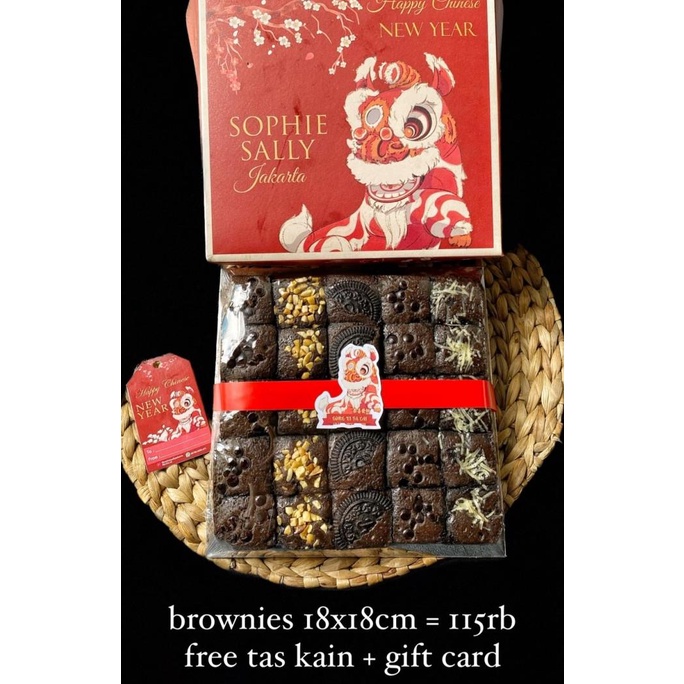 

Brownies Kotak 18X18 Hampers Imlek / Cny Edition 2023 Pengiriman Cepat