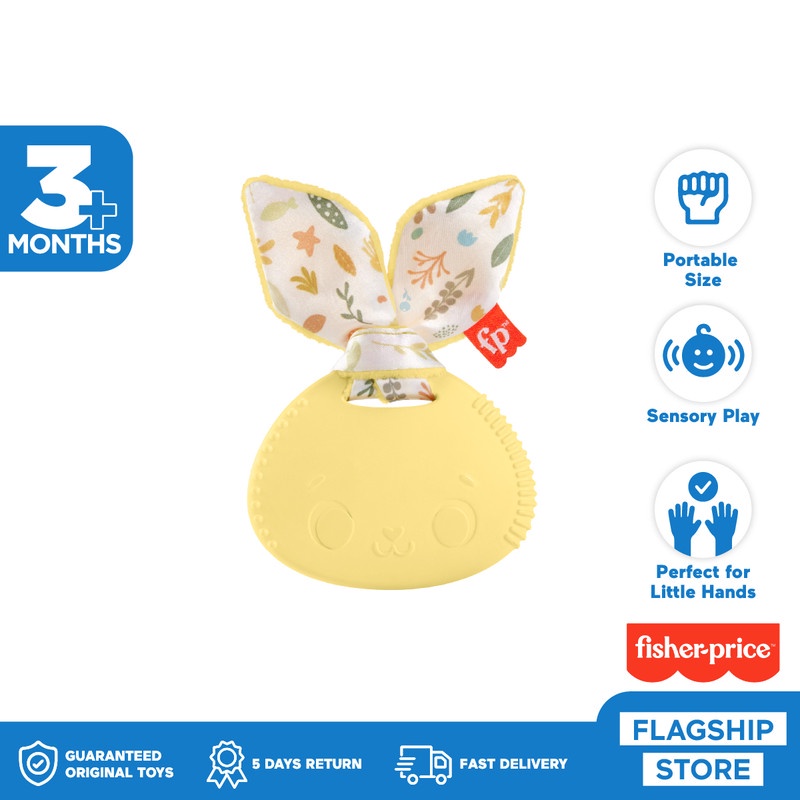 Fisher Price Snuggle Bunny Sensory Teether - Mainan Gigitan Anak