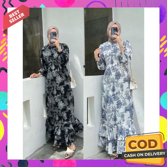 Setelan Gamis Bsju Games Kekinian Dress Pesta Kondangan Gamis 2In1 Branded Ibu Ibu 1 Set Gamis Satu 