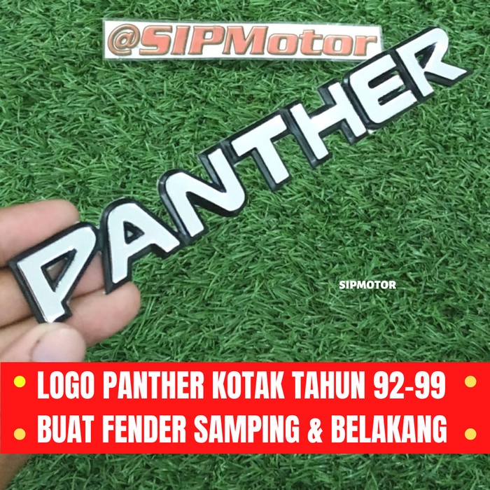 Emblem PANTHER Kotak Tulisan Fender Samping Mobil