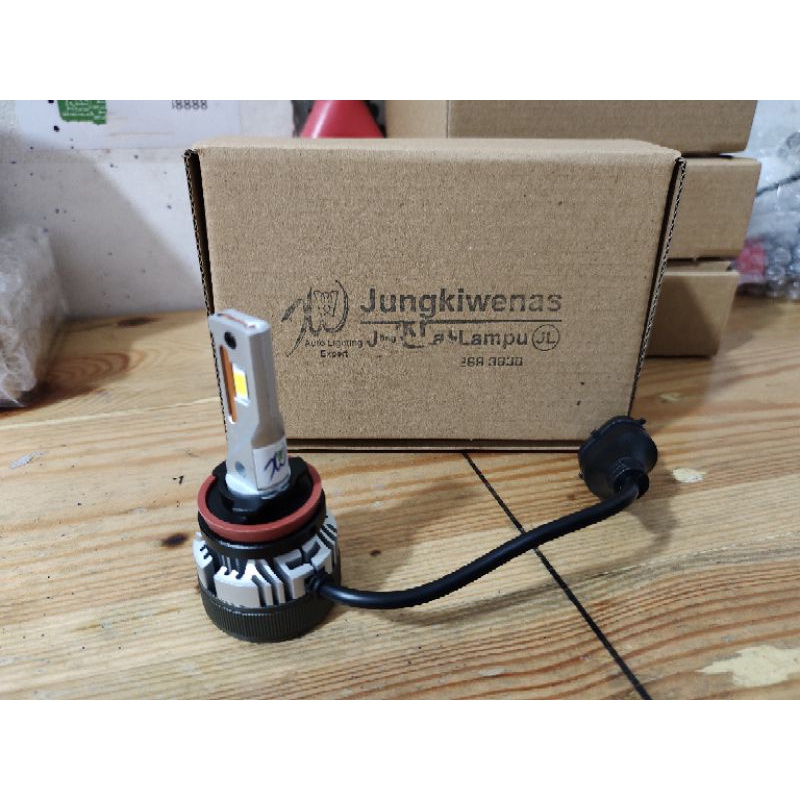 led JL55 H7 H8 H9 H11 H16 HB3 HB4 HIR2 4300k warm white putih kuning