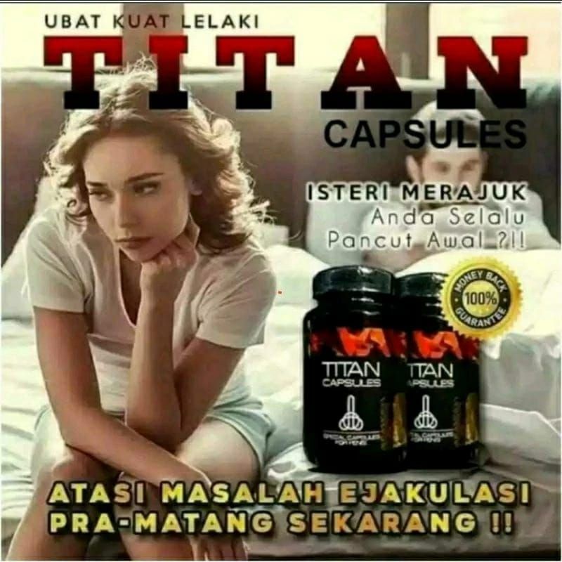 Titan Capsule 100% Herbal Asli Original Pembesar Pria Vitalitas