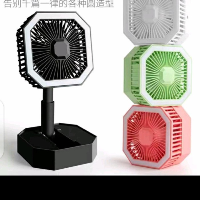 kipas meja lipat lampu belajar led cas kipas kotak lipat lampu led kip