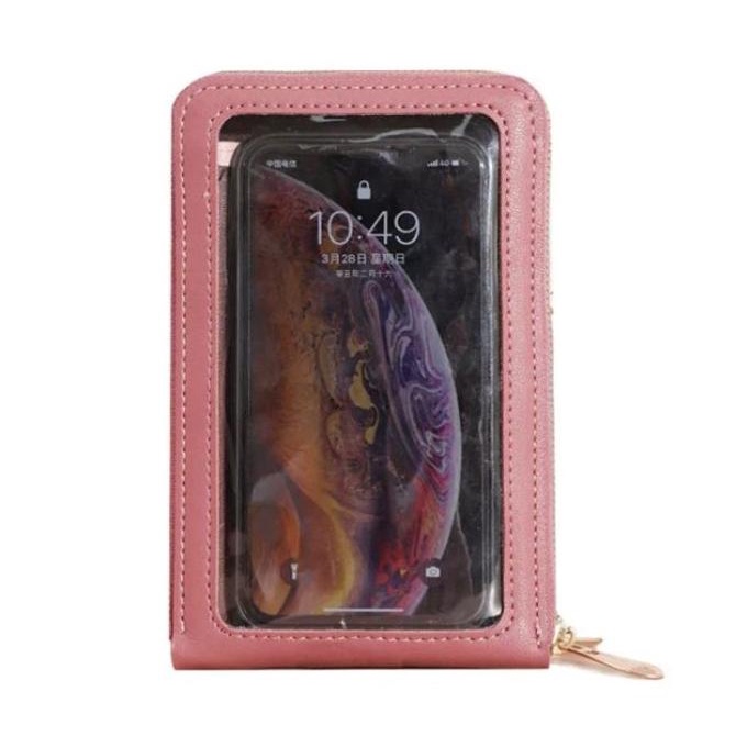 Tas Selempang Wanita Kulit Tas HP Cewek Dompet Touch Screen FL001